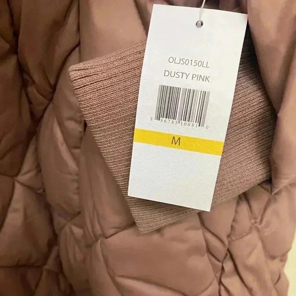 🆕Jessica Simpson Dusty Pink Quilted Puffer Long Coat M🆕 - Picture 12 of 16